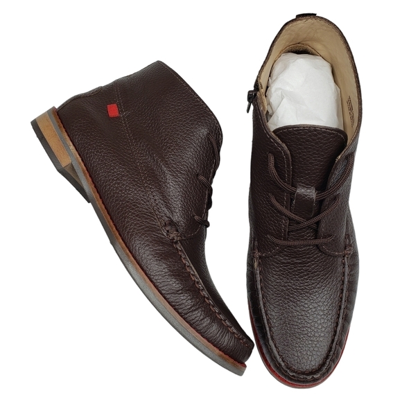 Marc JosephNIB Lincoln Bootie Brown Grainy Leather Lace Up Boots Boy's 5